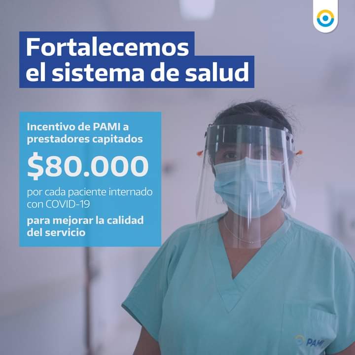 Coronavirus: PAMI pagará al hospital 80 mil pesos por cada afiliado internado por covid-19