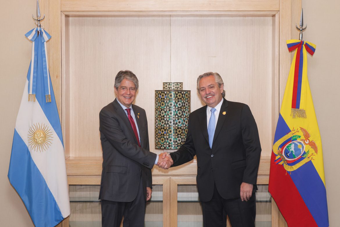 El Presidente mantuvo una reunión bilateral con su par de Ecuador, Guillermo Lasso