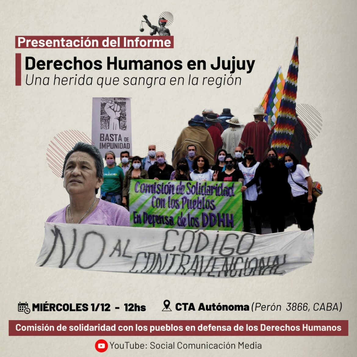 Presentan mañana el informe “Derechos Humanos en Jujuy, Una Herida que sangra en la región”