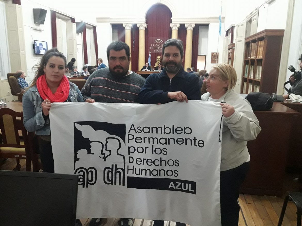 El Concejo Deliberante adhiere a la solicitud realizada por la APDH Azul en acompañar a las víctimas y familiares afectados por los delitos de lesa humanidad￼