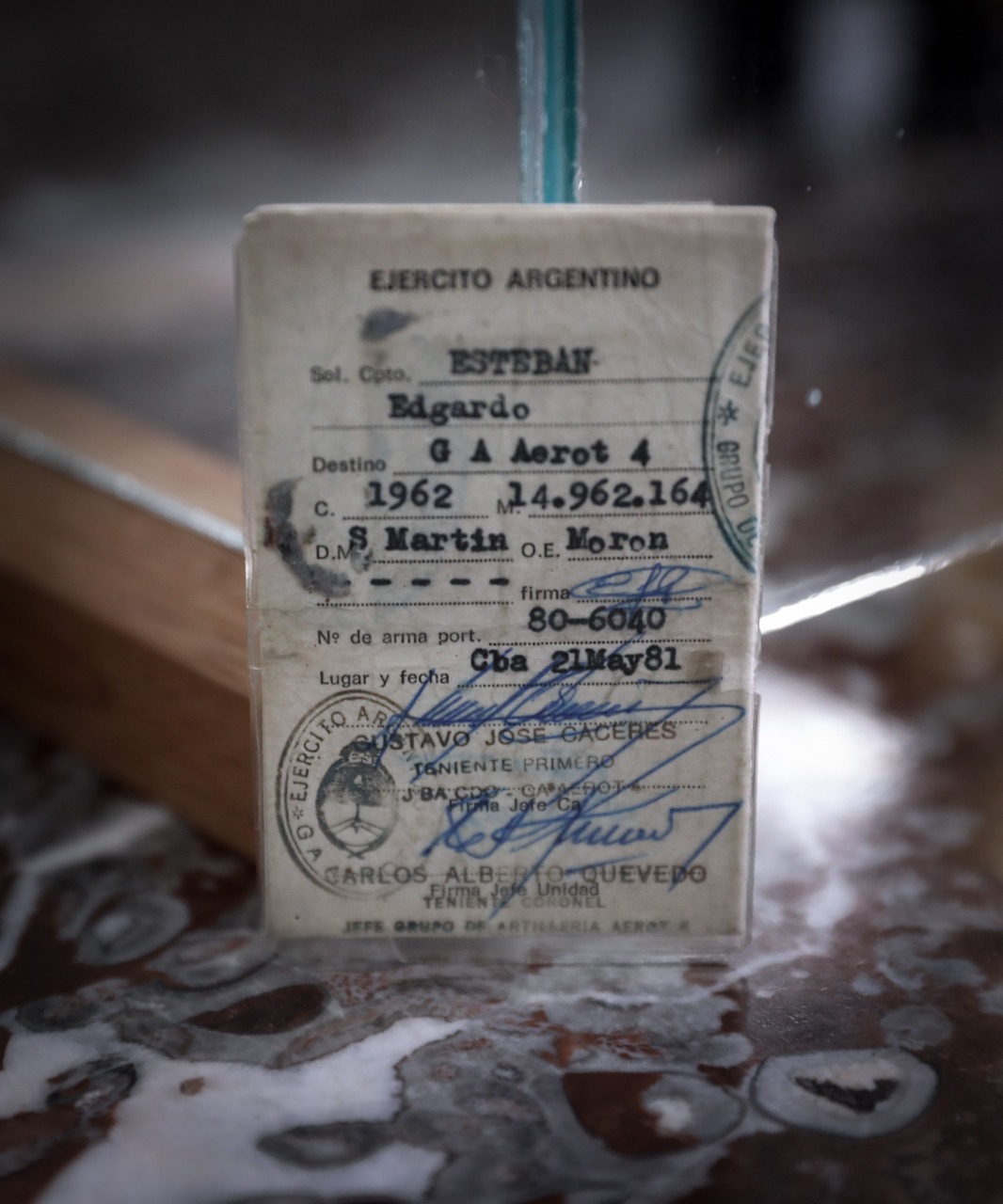 Se restituyeron los documentos personales a Edgardo Esteban, sustraídos durante la guerra de Malvinas