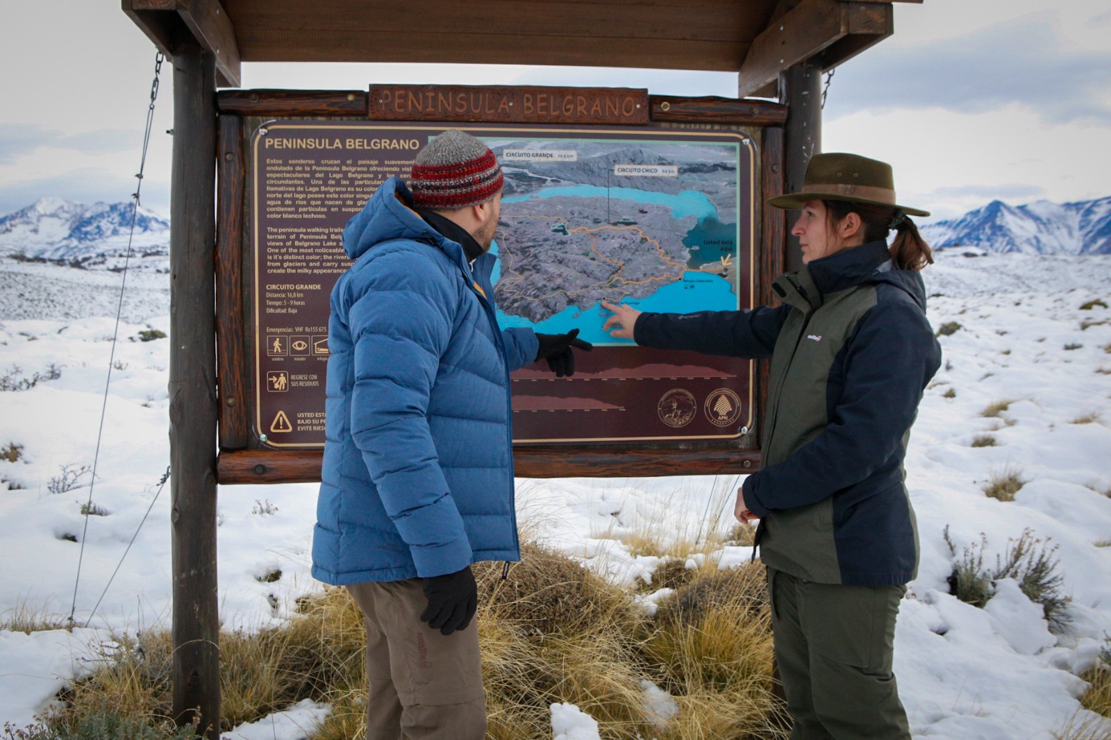 Cabandié y Granato inauguraron refugios y senderos en el Parque Nacional Perito Moreno