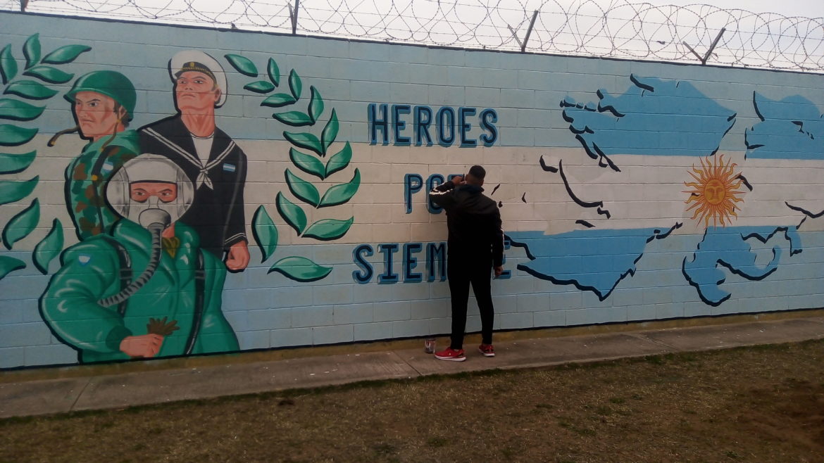Urdampilleta: Mural en honor a los soldados de Malvinas en la Unidad Nº 17